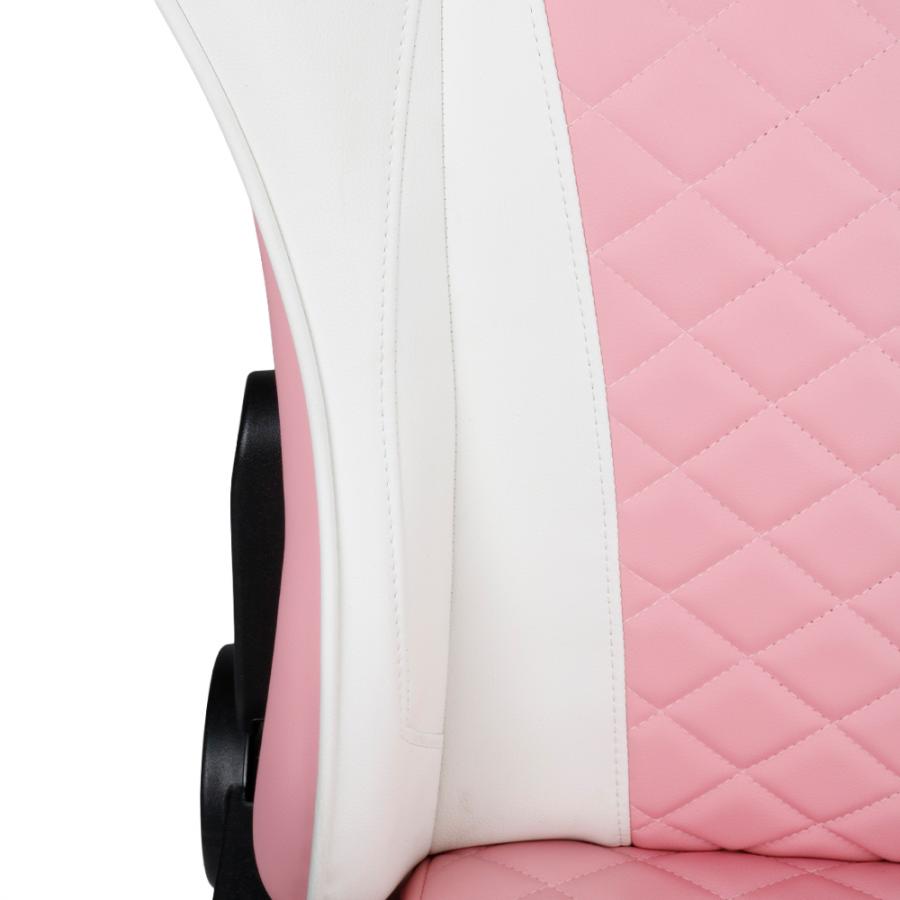 GEMBIRD GAMING PVC LEATHER CHAIR WITH PILLOWS WHITE PINK