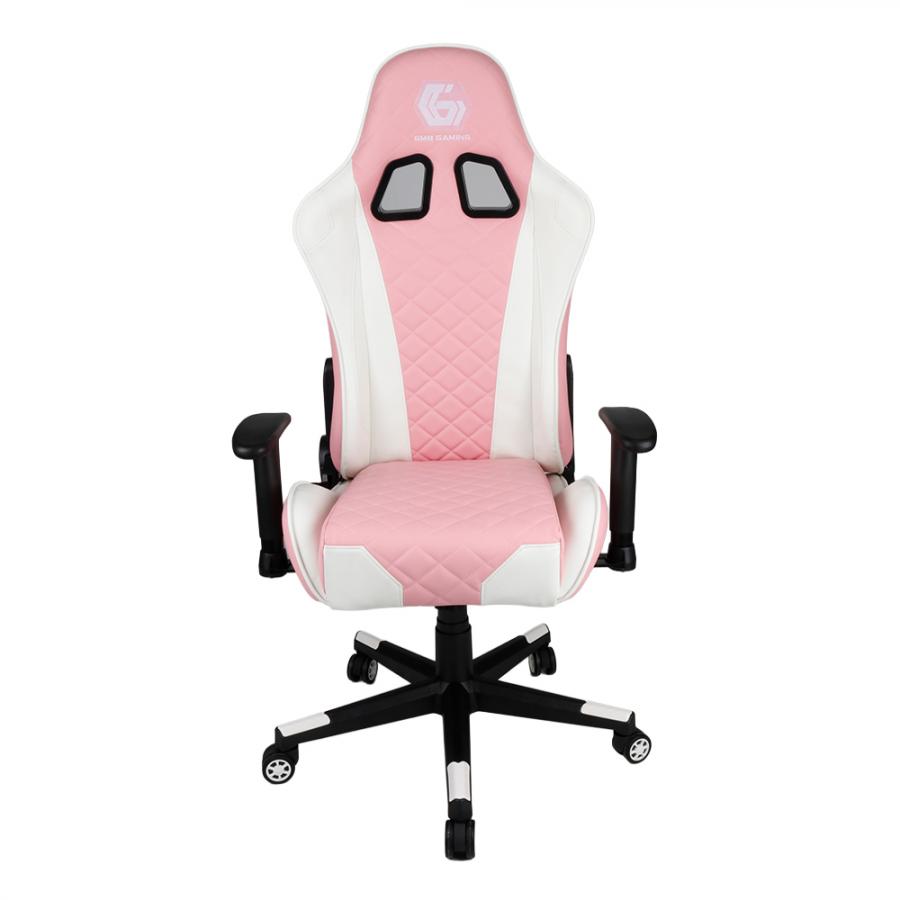 GEMBIRD GAMING PVC LEATHER CHAIR WITH PILLOWS WHITE PINK
