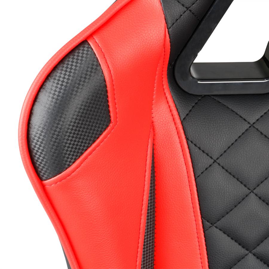 GEMBIRD GAMING PVC LEATHER CHAIR WITH PILLOWS BLACK RED