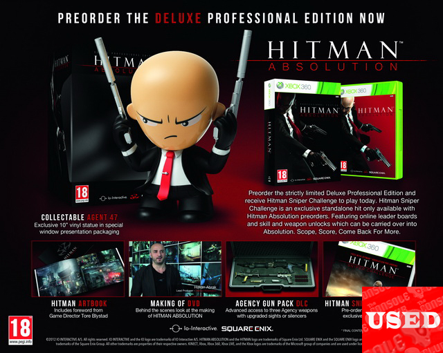 Hitman: Absolution Deluxe Professional Ed. X360 USED (NEW Game)