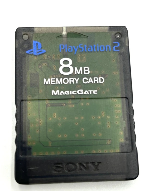 Official PS2 Memory Card 8MB Clear Black UNBOXED