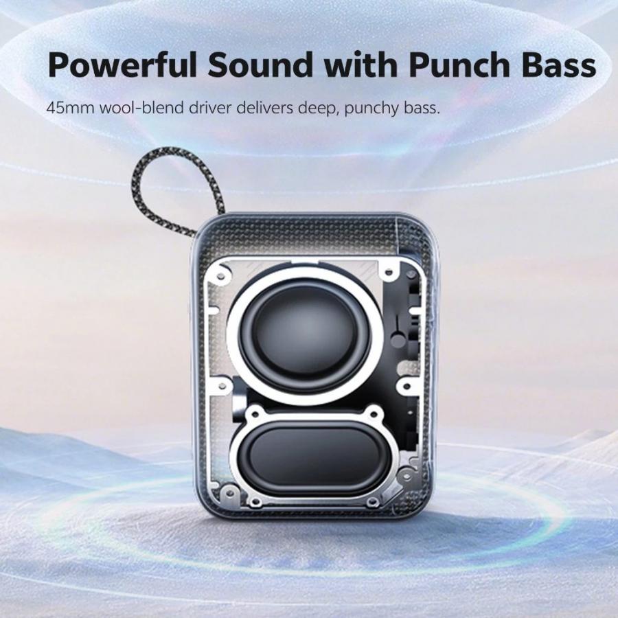 QCY SP2 Green Brown - Pocket Size IP67 RGB BT Speaker Deep Punch Bass TWS Stereo Subwoofer 17h