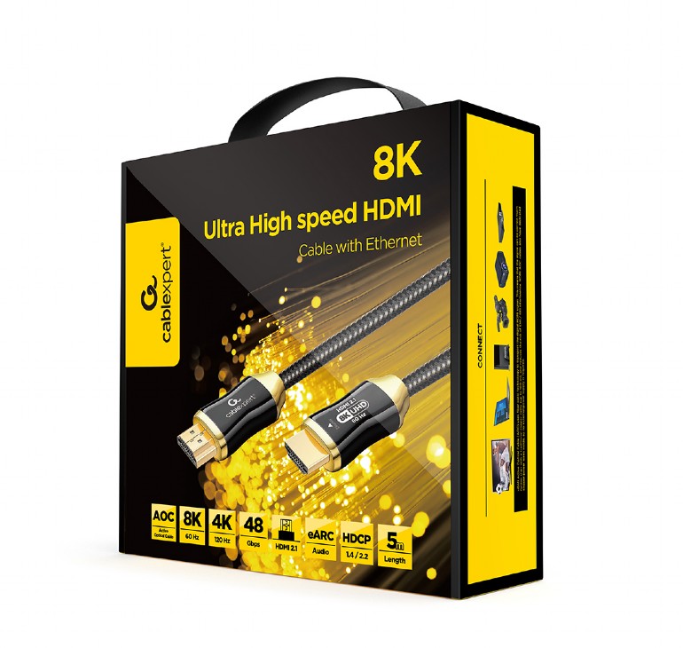 CABLEXPERT ULTRA HIGH SPEED HDMI CABLE WITH ETHERNET 'AOC PREMIUM SERIES' 5M