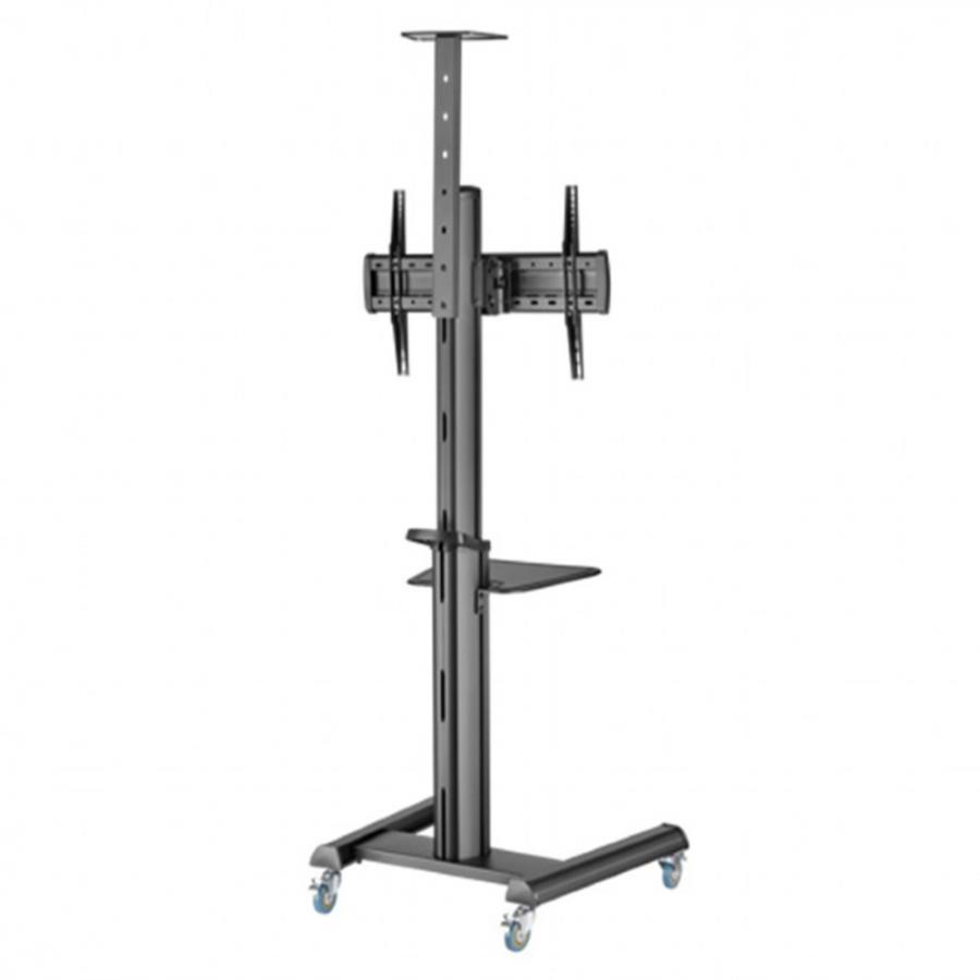 GEMBIRD ALUMINUM TV FLOOR STAND WITH CASTER WHEELS 37′-70′ BLACK