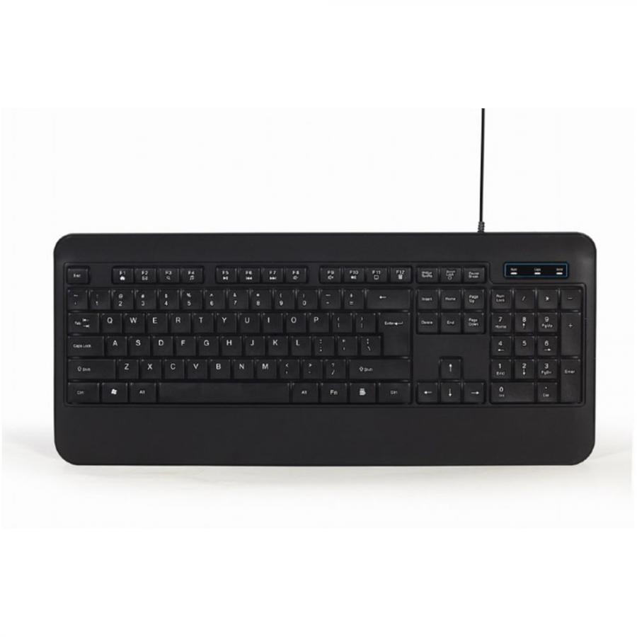 GEMBIRD SLIM RAINBOW BACKLIGHT MULTIMEDIA KEYBOARD US LAYOUT BLACK
