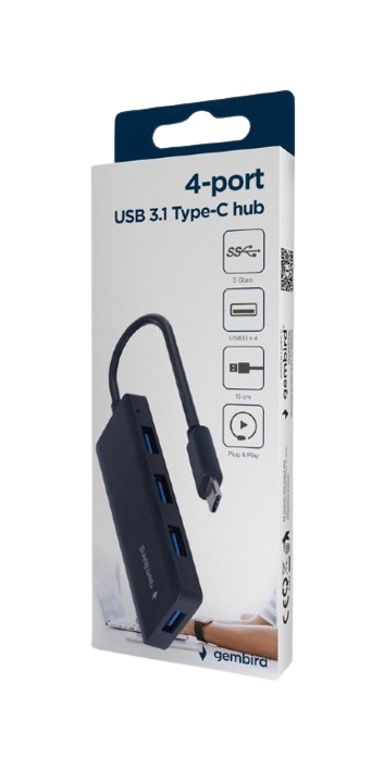 GEMBIRD 4-PORT USB 3.1 (GEN 1) TYPE-C HUB