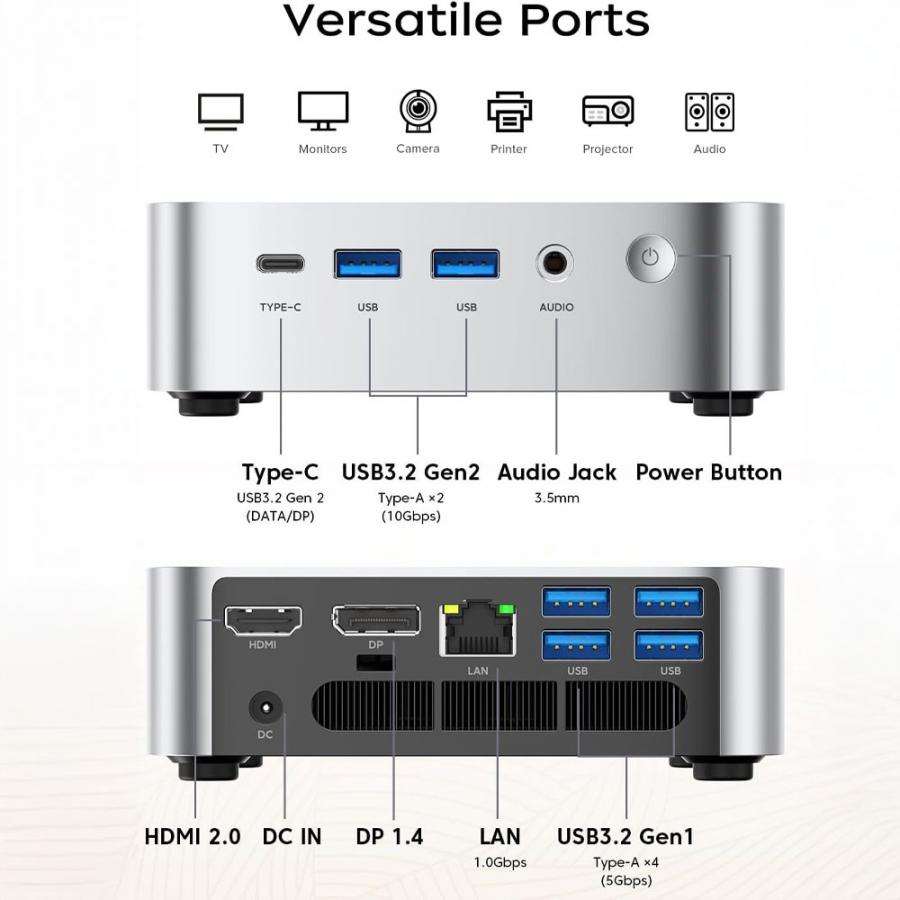 ACEMAGIC MINI PC K1 RYZEN7 5825U (16GB+512GB) WIN11 PRO SILVER
