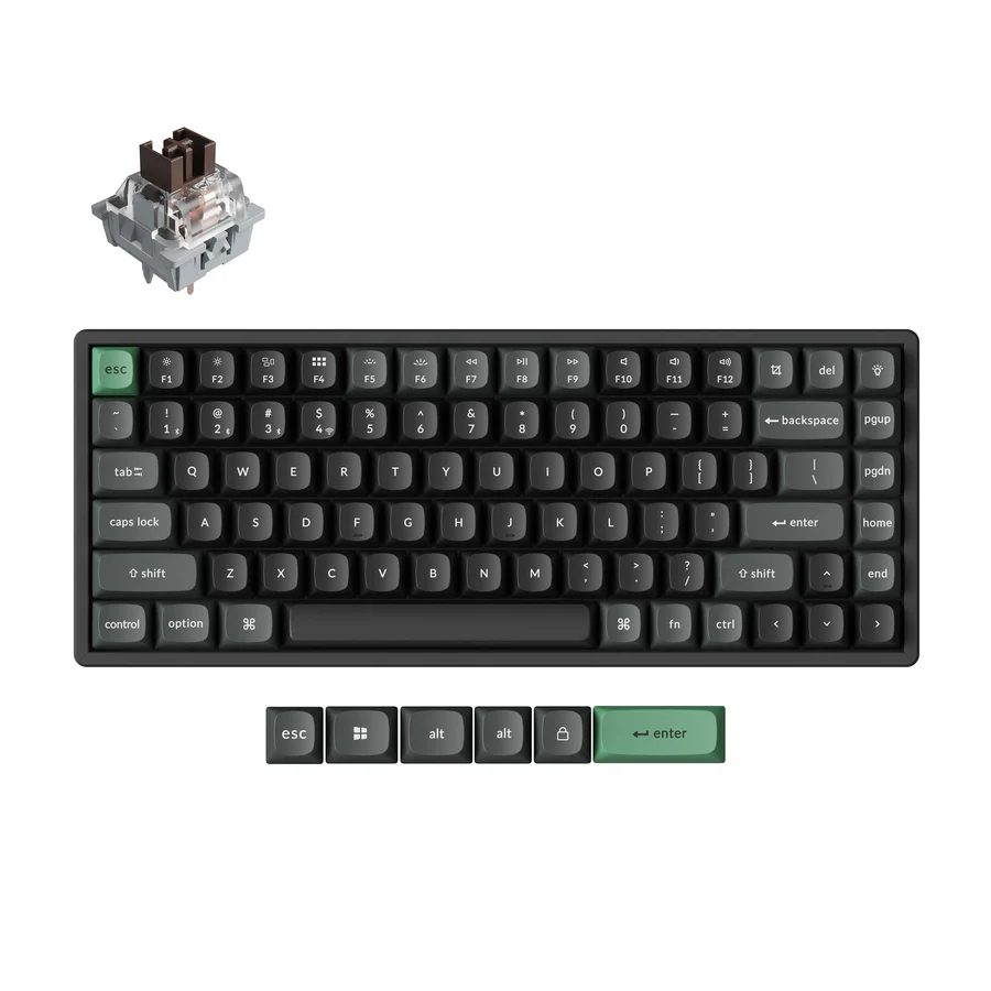 Keychron K2 Ultra (K2U-J3) ZMK Wireless 8K Mechanical Keyboard Brown Switch (Hot-Swap) 75% Us Layout