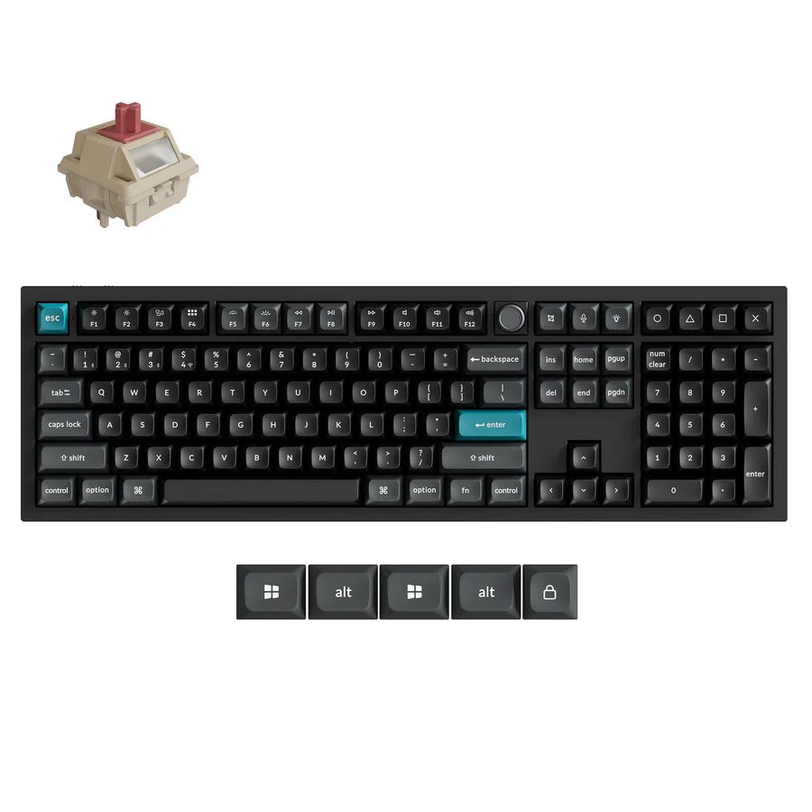Keychron Q6 Ultra (Q6U-M1) ZMK RGB 8K Wireless Custom Mechanical Keyboard-Red Switch 100% US
