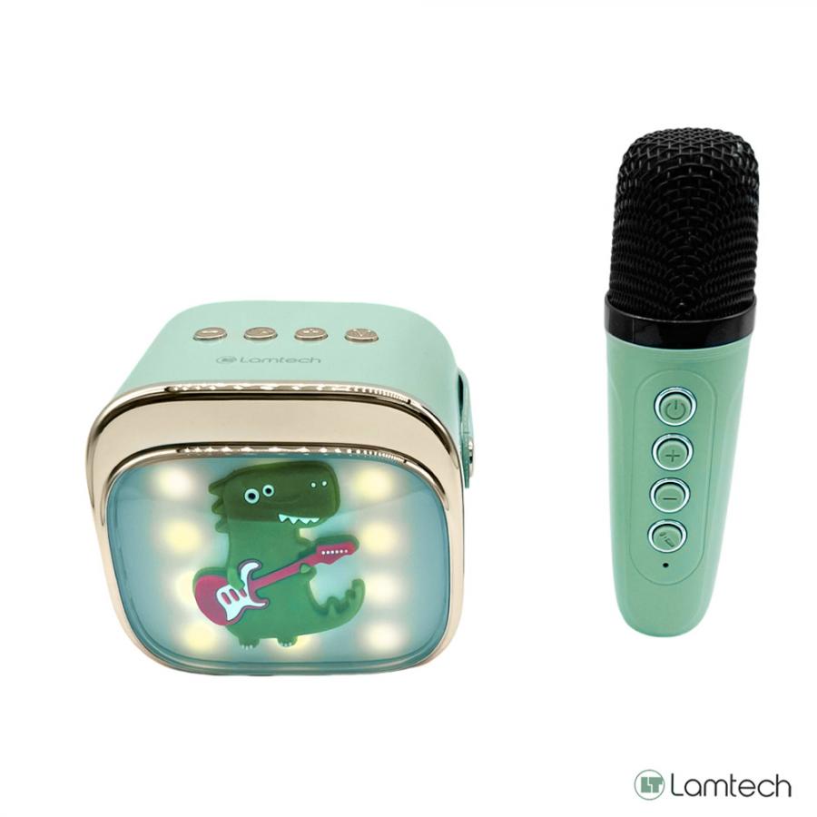 LAMTECH BT5.4 RGB KID KARAOKE SPEAKER GREEN WITH MIC KRODDY