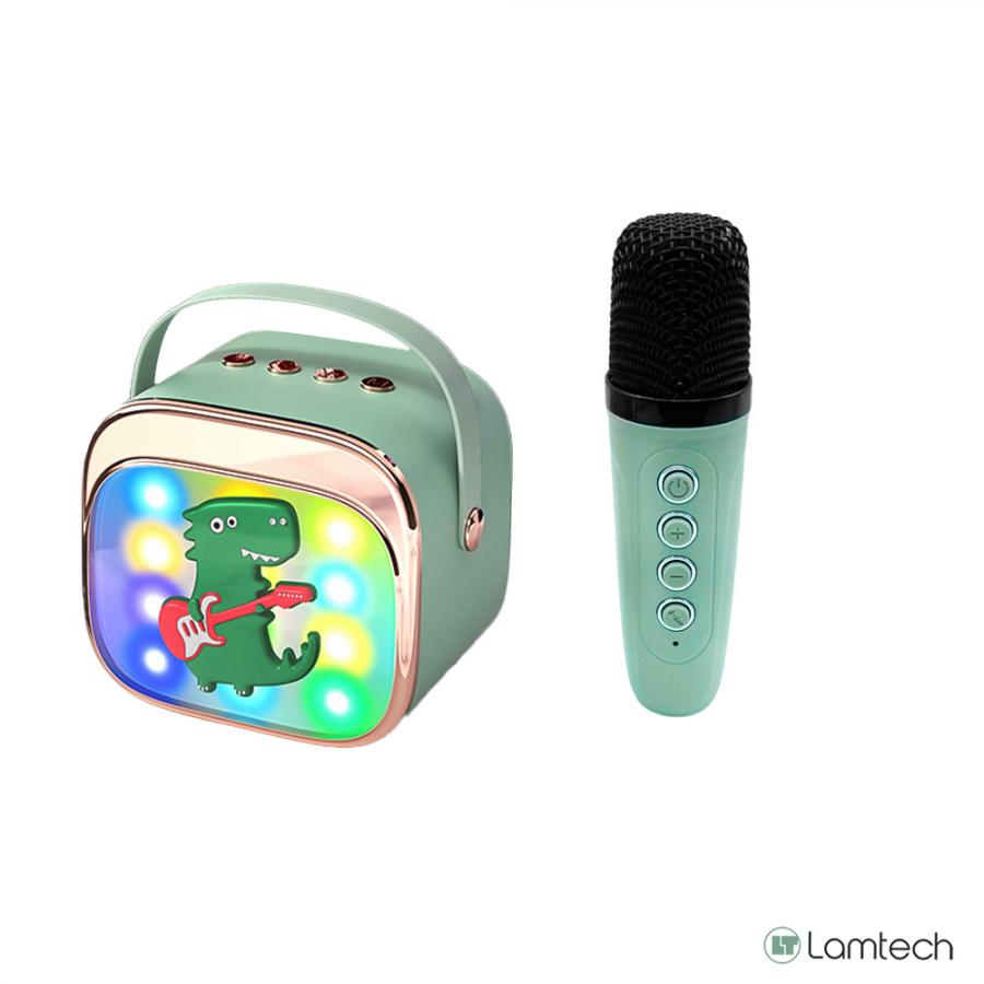LAMTECH BT5.4 RGB KID KARAOKE SPEAKER GREEN WITH MIC KRODDY