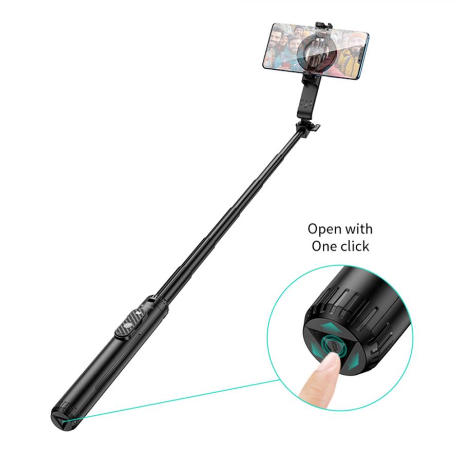 LAMTECH 2-IN-1 MAGNETIC BT5.2 LIVE BROADCAST HOLDER 1.5M BLACK