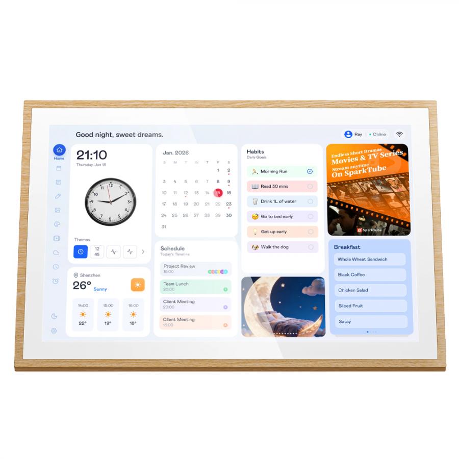 BLACKVIEW 10.1' wifi DIGITAL CALENDAR (2GB+32GB) ANDROID 11 NATURAL WOOD