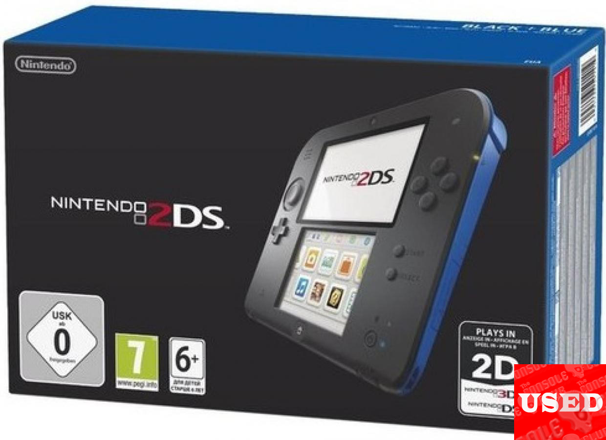 Nintendo 2DS Black & Blue USED (BOXED) (Good Condition)