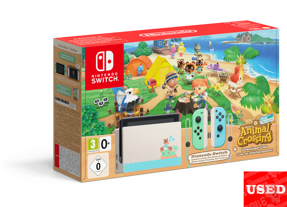 Nintendo Switch 32GB Animal Crossing Horizon Edition USED (UNBOXED) (Black Dock)