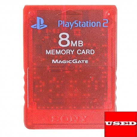 Official PS2 Memory Card 8MB Clear Red UNBOXED