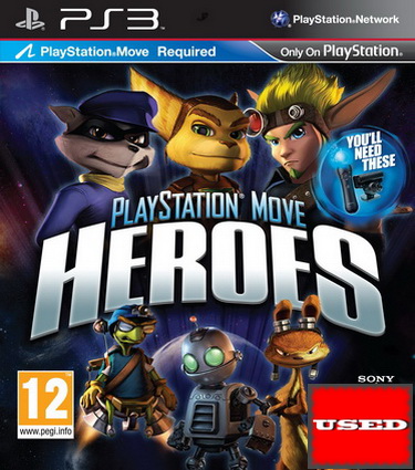 PlayStation Move Heroes PS3 USED  (English Game / Dutch Cover)