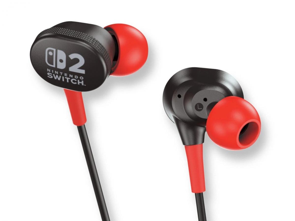 PowerA Wired Earbuds Black Nintendo Switch 2 NEW
