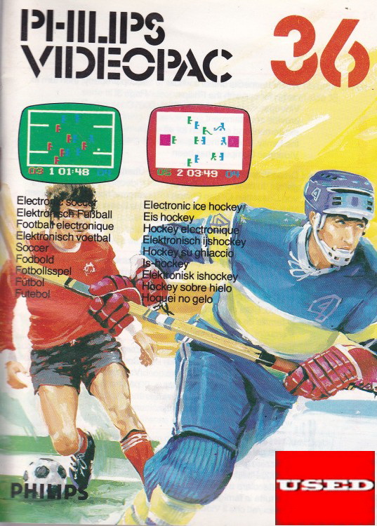 Philips Videopac 36 Electronic Ice Hockey Philips G7000 USED