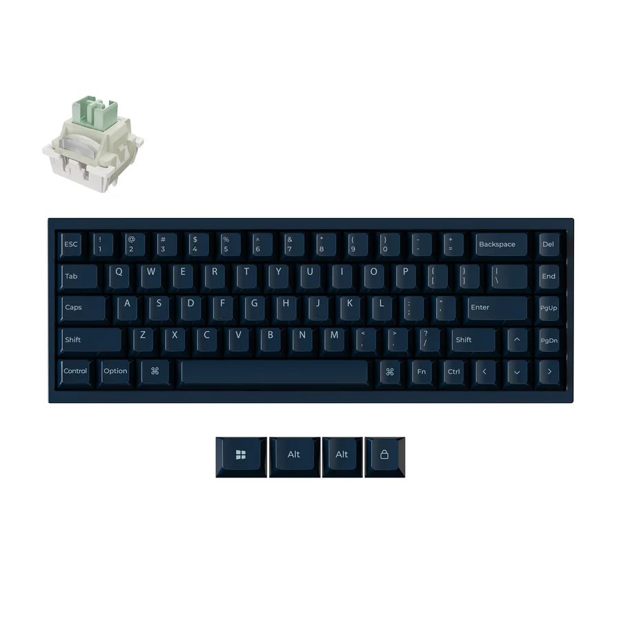 Keychron Q16 HE (Q16HW-J1) QMK Ceramic Custom Hall Effect  Keyboard RGB Lime Switch 65% US Blue