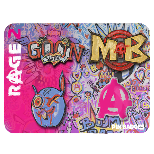 All Rage 2 Pin Badge Set