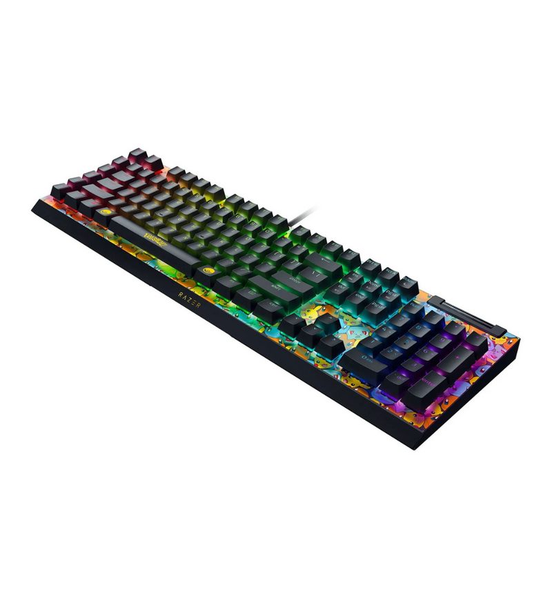 Razer BLACKWIDOW V4 X Pokemon Kanto Starters Ed. - RGB Gaming Mechanical Keyboard - Green Switch