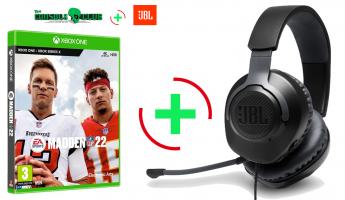 Madden  22  XBOX SERIES X  NEW   + JBL Quantum 100, Over-Ear Wired Gaming Headset (Black)