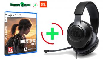 The Last of US Part I Remake (Ελληνικοί υπότιτλοι & μεταγλώττιση)   PS5 NEW   + JBL Quantum 100, Over-Ear Wired Gaming Headset (Black)