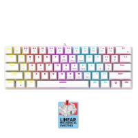 ARMAGGEDDON MECHANICAL HOT-SWAP KEYBOARD 12FX BACKLIGHT RED SWITCH MKA-7C 2024 WHITE LINEAR