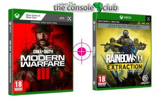 Call of Duty  Modern Warfare III   + Tom Clancy's Rainbow Six Extraction  Guardian Special Day1 Edition  XBOX SERIES X & XONE NEW