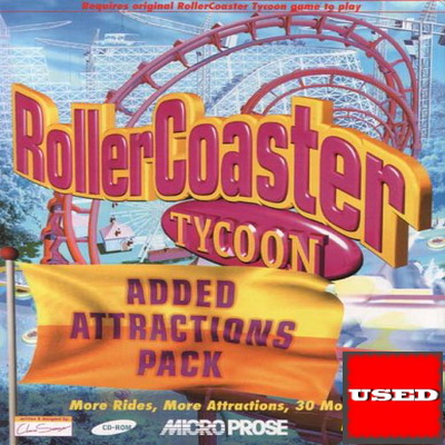 RollerCoaster Tycoon: Added Attractions Pack PC USED (No Big Box)