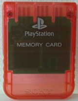 Official PSX Memory Card Clear Red (UNBOXED)
