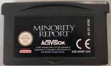 Minority Report GameBoy Advance UNBOXED (No Stiscker)