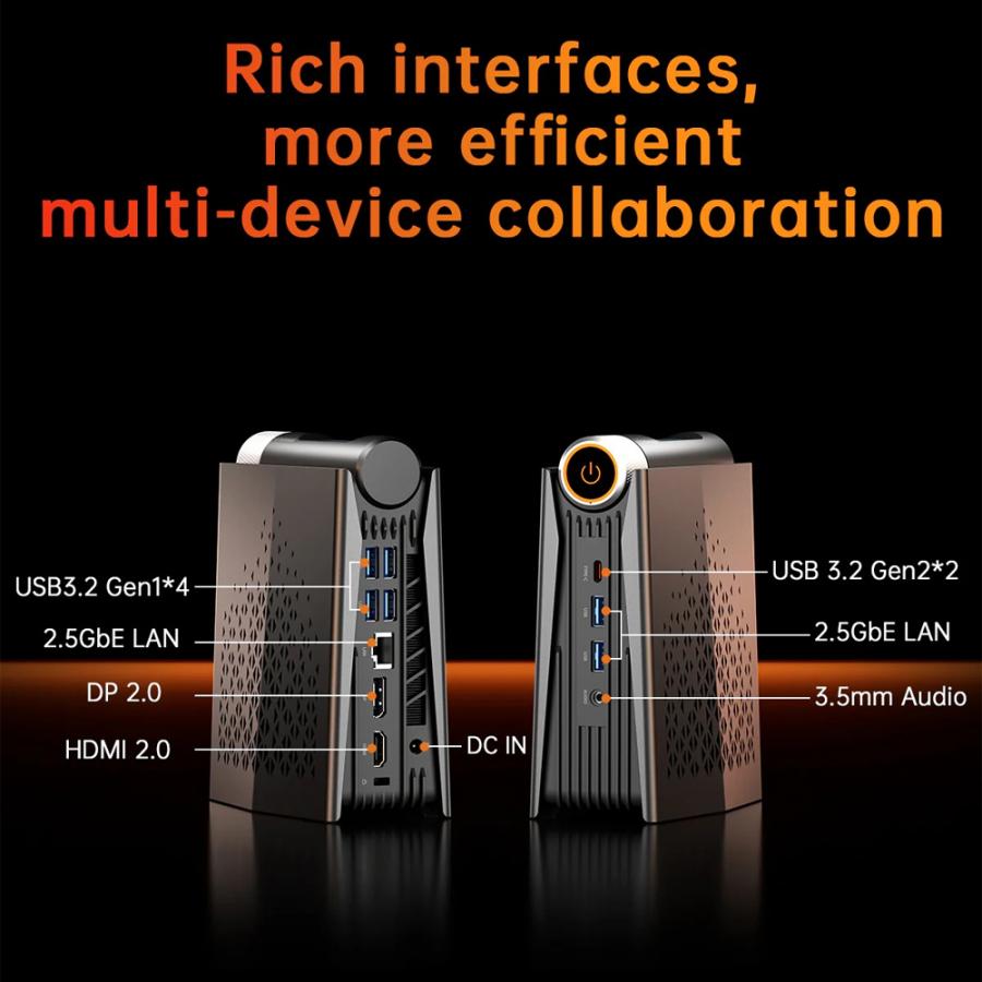 ACEMAGIC MINI PC RYZEN 9 (16GB+512GB) WIN11 PRO RGB BLACK
