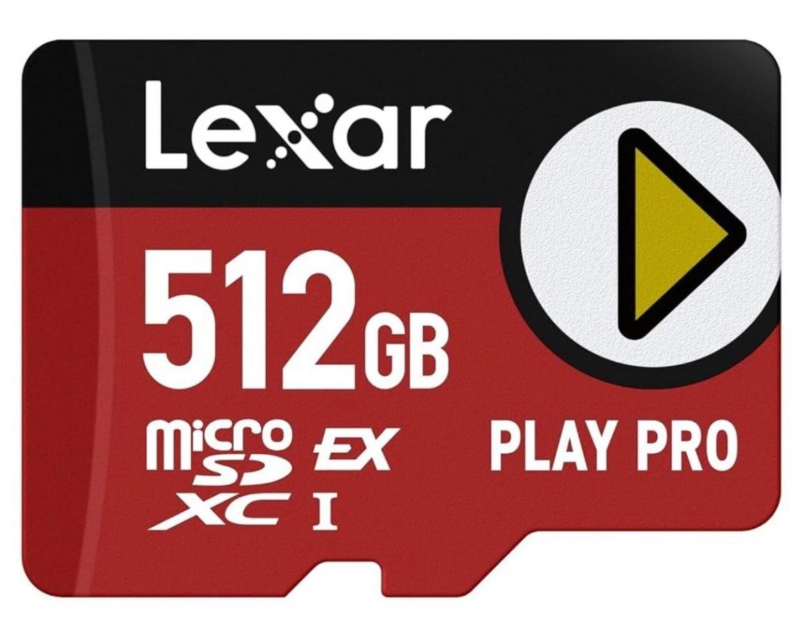 512 Lexar® PLAY Pro microSD Express 7.1, up to 900MB/s read,600MB/s Write, C10 U3,and up to 104MB/s with UHS-I Host  ( Nintendo Switch 2 Compatible )