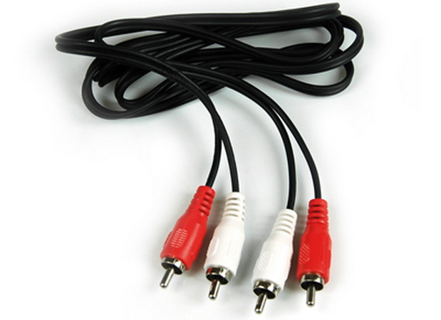 1.5m M/F 2RCA Jack To 1RCA Plug Nickel