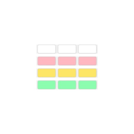 Kodak Label ERA M50 Sticker Label 12 Rolls Set (White 9Rolls, Pink/Green/Yellow 1 Roll Each)