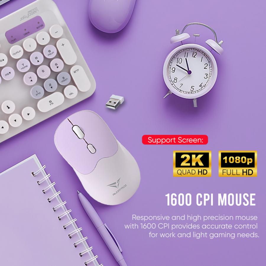 ALCATROZ WIRELESS MOUSE AND KEYBOARD JELLYBEAN A5000 LILAC