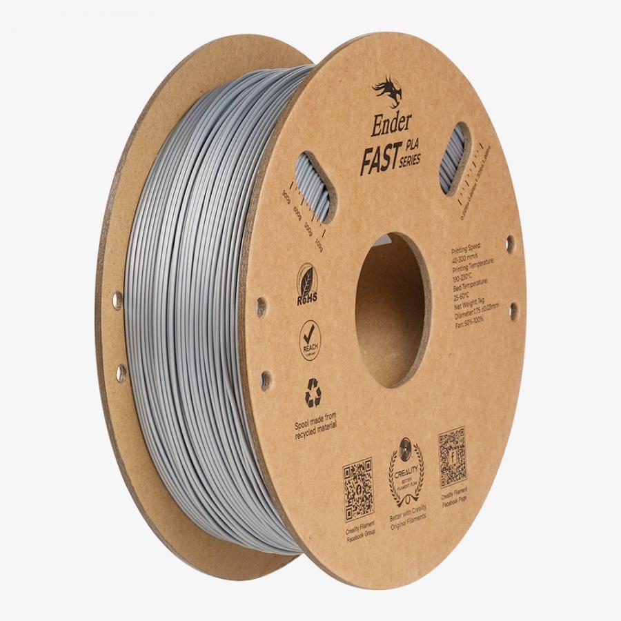 Creality Ender Fast PLA Silver 3D Printer Filament  1 kg Spool,1.85