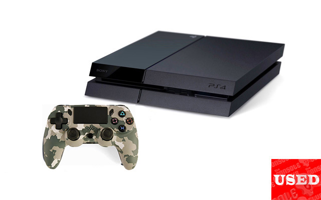 Sony Playstation 4 FAT  1TB USED (UNBOXED) + Gembird Wireless Game Controller For Pc/Ps4 Camo