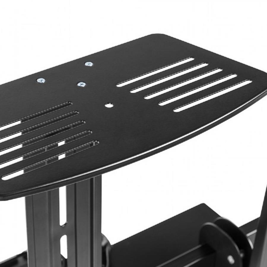 GEMBIRD MOTORIZED HEIGHT ADJUSTABLE TV FLOOR STAND WITH CASTER WHEELS AND REMOTE CONTROL 55'-100'