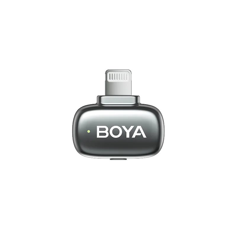 BOYA mini 2 Lightning & Type-C -Space Grey, 2,4GHz 2mic Wireless AI-ANC Mic w. Charging Box