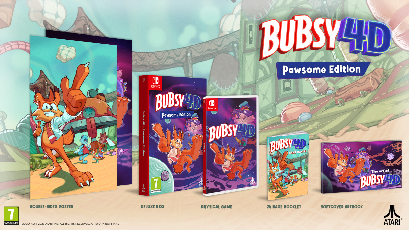 Bubsy 4D Pawsome Edition Nintendo Switch NEW 