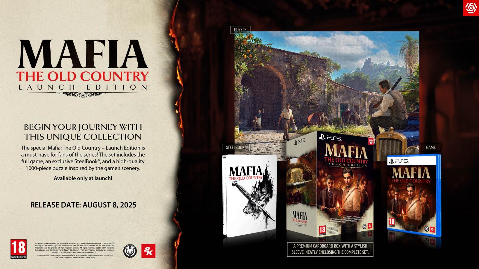 Mafia – The Old Country Launch Pack Edition   PS5 NEW 