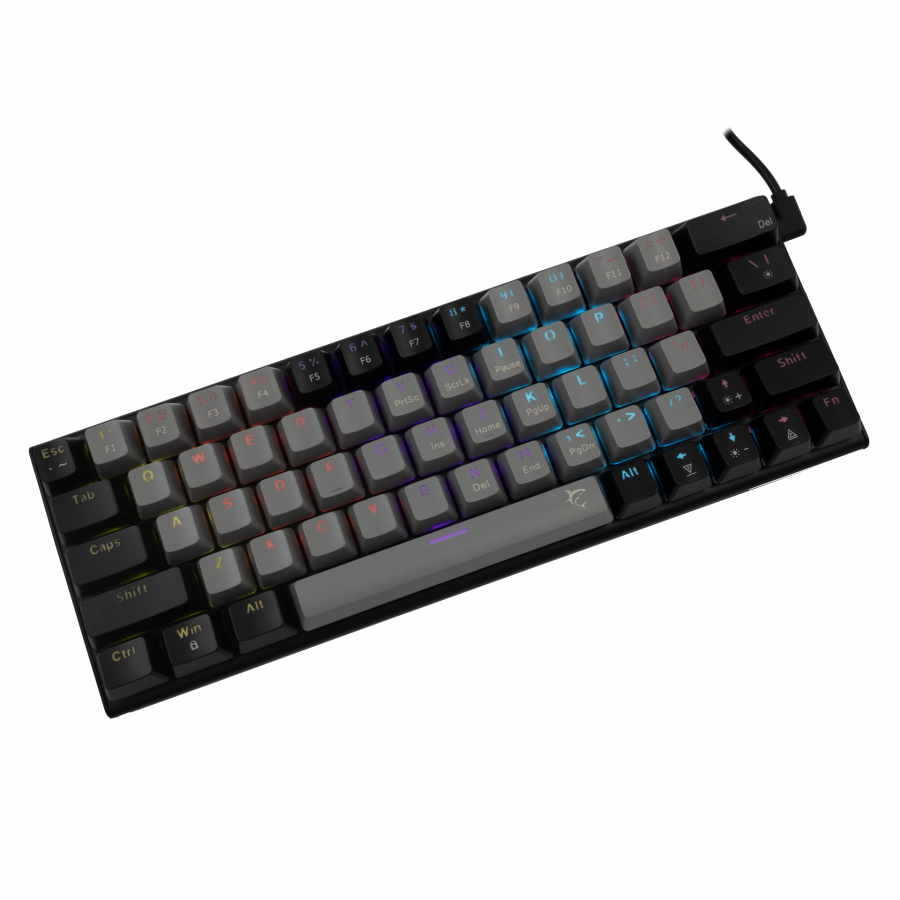 WHITE SHARK MECHANICAL KEYBOARD US BLUE SWITCH WAKIZASHI GREY/BLACK