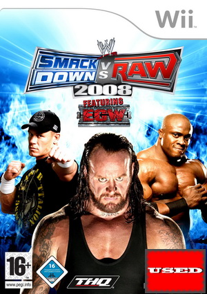 WWE SmackDown vs. Raw 2008 Wii USED (Disc Only)