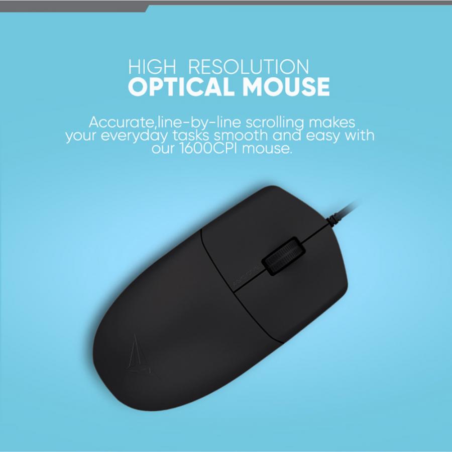 ALCATROZ USB HR OPTICAL MOUSE 1600CPI ASIC ONE WHITE