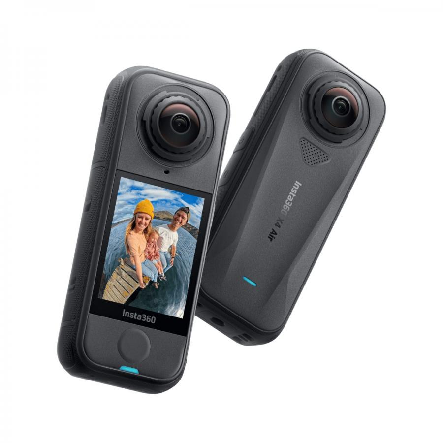 Insta360 X4 Air Starter Bundle - Lightweight 8K 360 AI ActionCam Selfie stick, 2x battery, lens cap