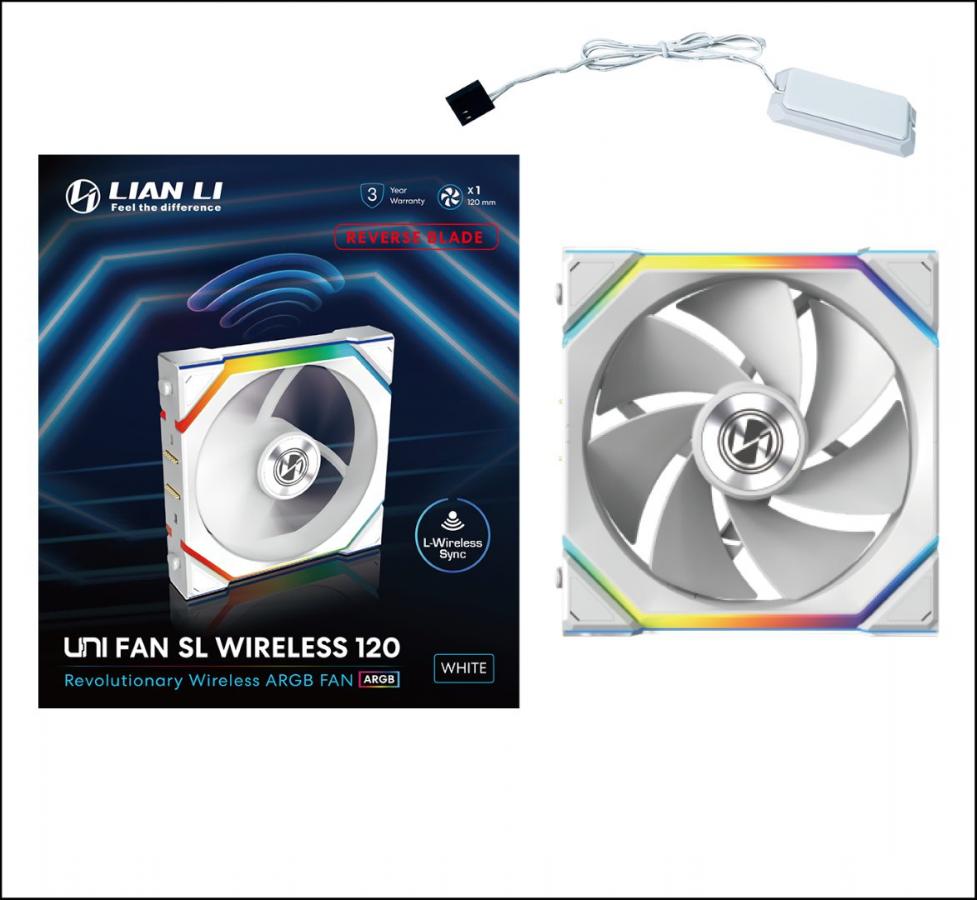 Lian Li UNIFAN SL Wireless 120-1PCS Reverse White - Case Fan